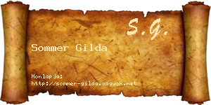 Sommer Gilda névjegykártya